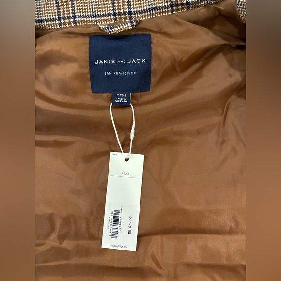 NWT- The Western Plaid Vest by Janie and Jack (Size 7-8) - Picture 5 of 7